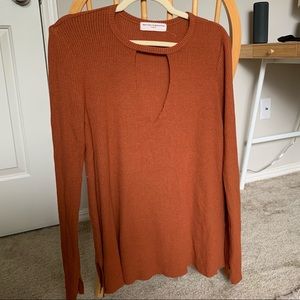 Burnt orange long sleeve top